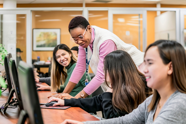 Students receiving post-secondary adivice from an advisor