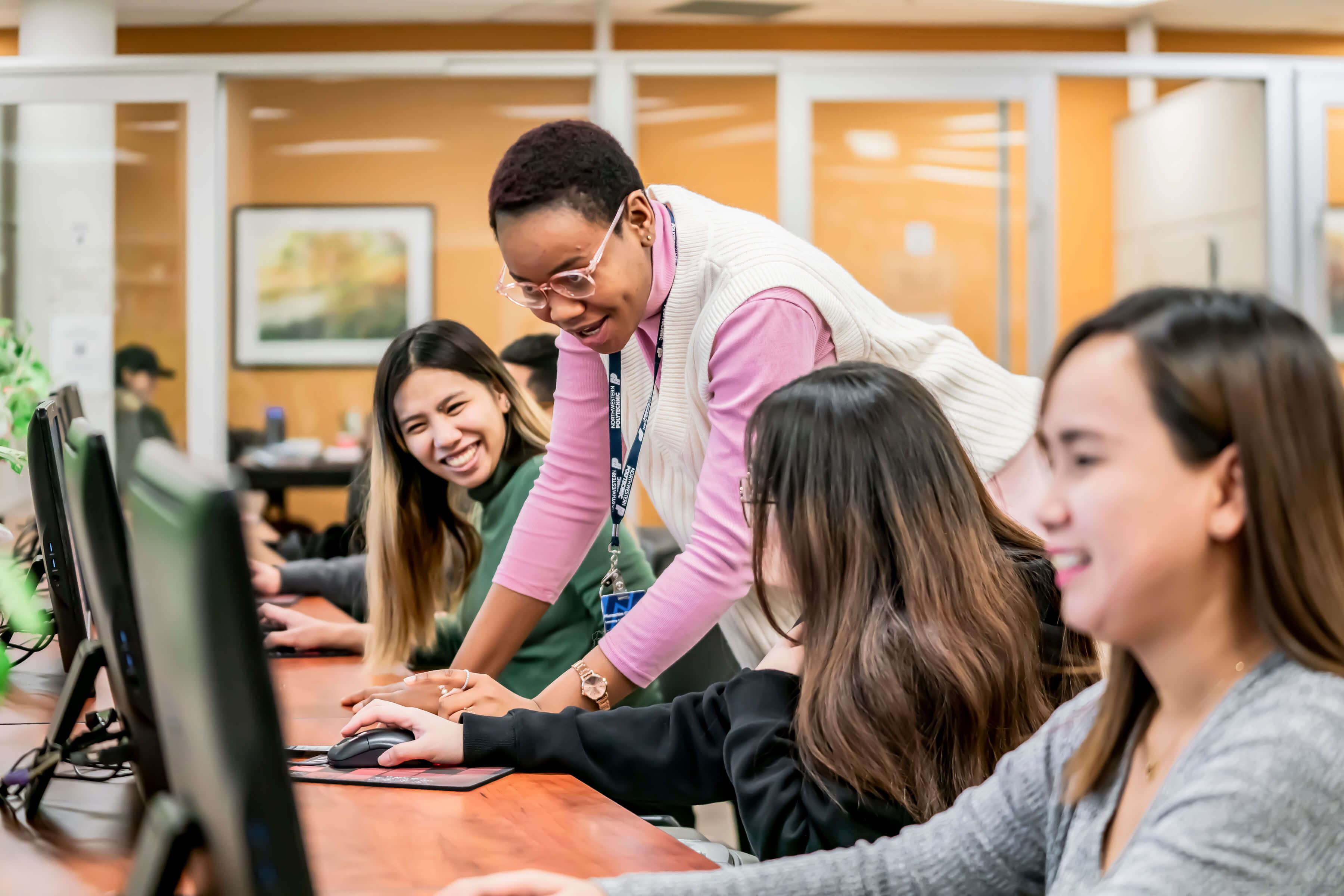 Image of international students studying