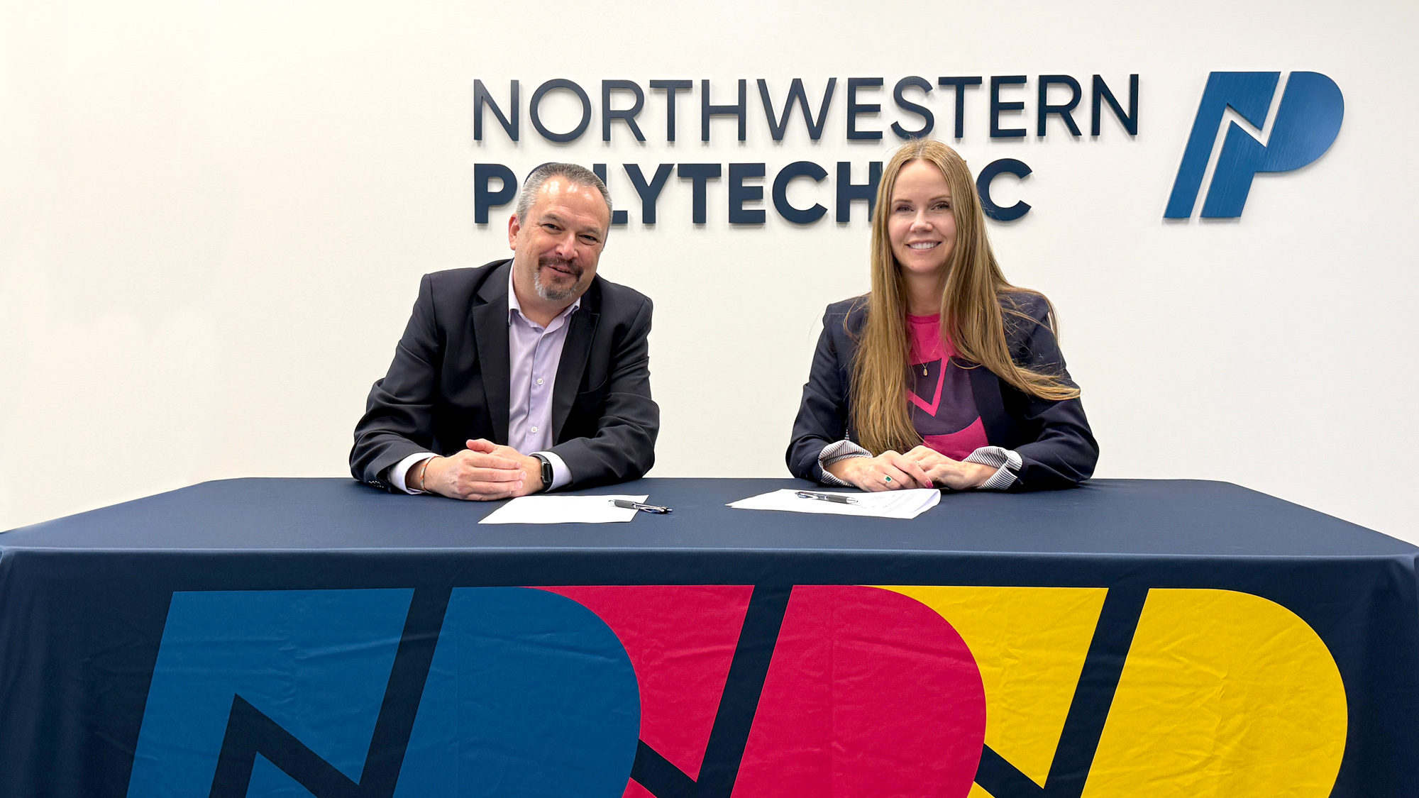 Kevin Bird, NGPS Superintendent and Dr. Jodi Schultz, NWP Vice-President Academic
