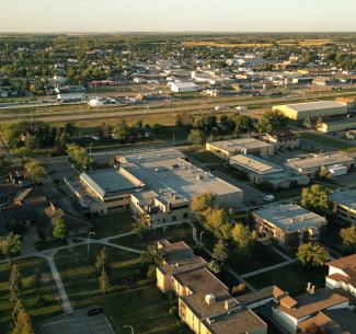 Aerial view of Fairview Campus