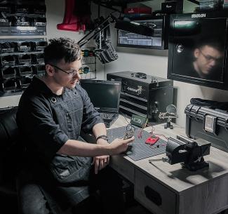 Matthew Martin in his workshop