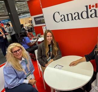 Tina Lisberg Bundgaard, VIA University College’s Executive Senior Adviser, Strategic Global Partnerships along with NWP's Jodi Schultz, Vice-President Academic, and Wendy Knox, Dean of Students at the EAIE Conference in Sweden this fall.
