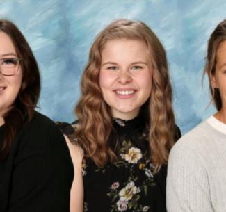 Portrait of NWP education graduates, Isabelle Kenny, McKenzie Lindstrom, and Jenny Keddie