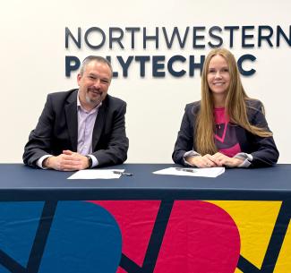 Kevin Bird, NGPS Superintendent and Dr. Jodi Schultz, NWP Vice-President Academic