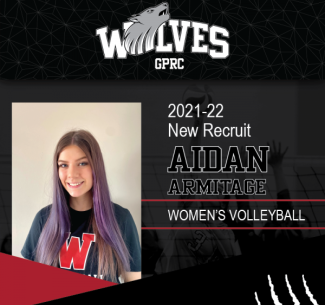 GPRC Wolves Women's Volleyball New Recruit, Aidan Armitage.