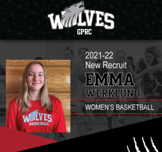 GPRC Wolves Women's Basketball New Recruit, Emma Werklund.