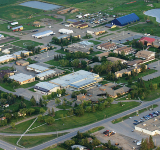 Aerial view of our GPRC Fairview campus.
