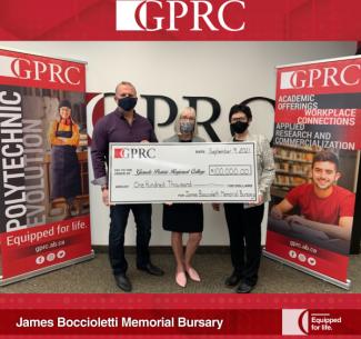 Boccioletti family donates $100,000 to create James Boccioletti Memorial Bursary.