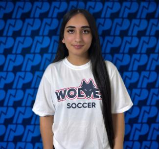 Women's soccer recruit, Ramneet Brar.
