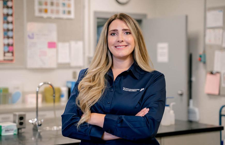Kristy Honing, Vet Tech program instructor posing in a lab