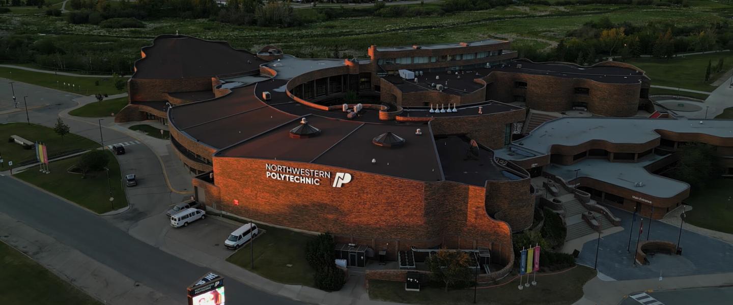 Aerial view of NWP Grande Prairie Campus