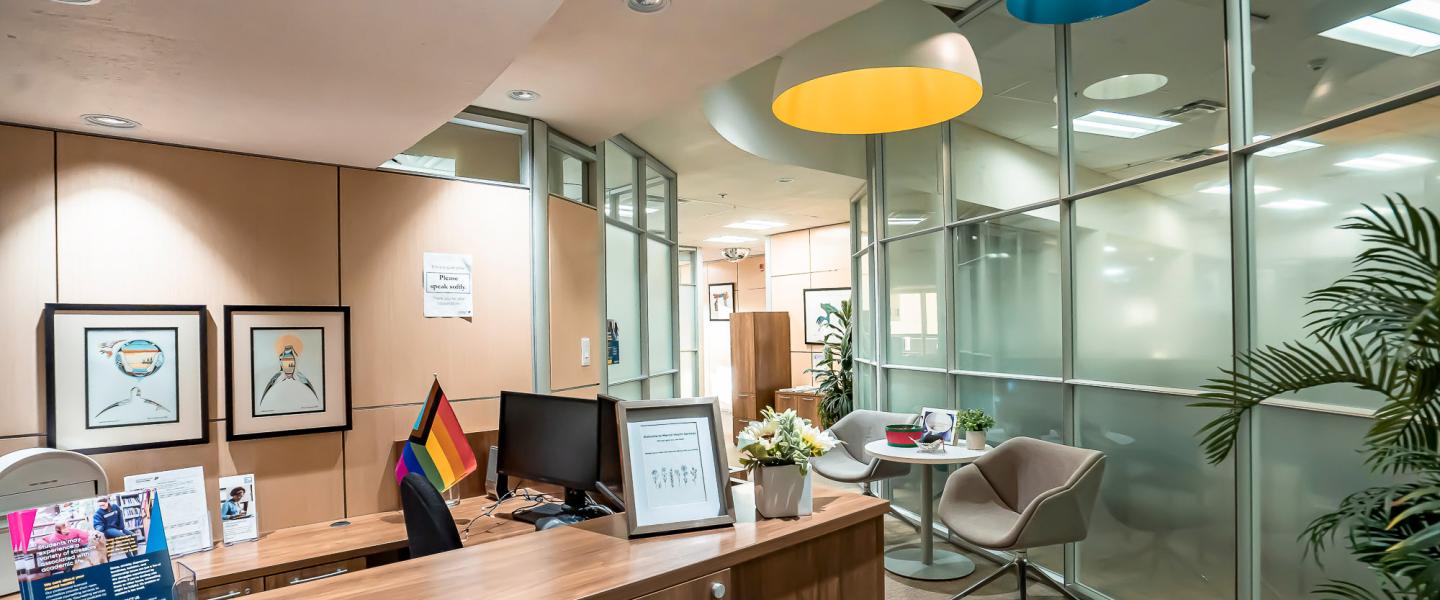 The reception area of Mental Health Services