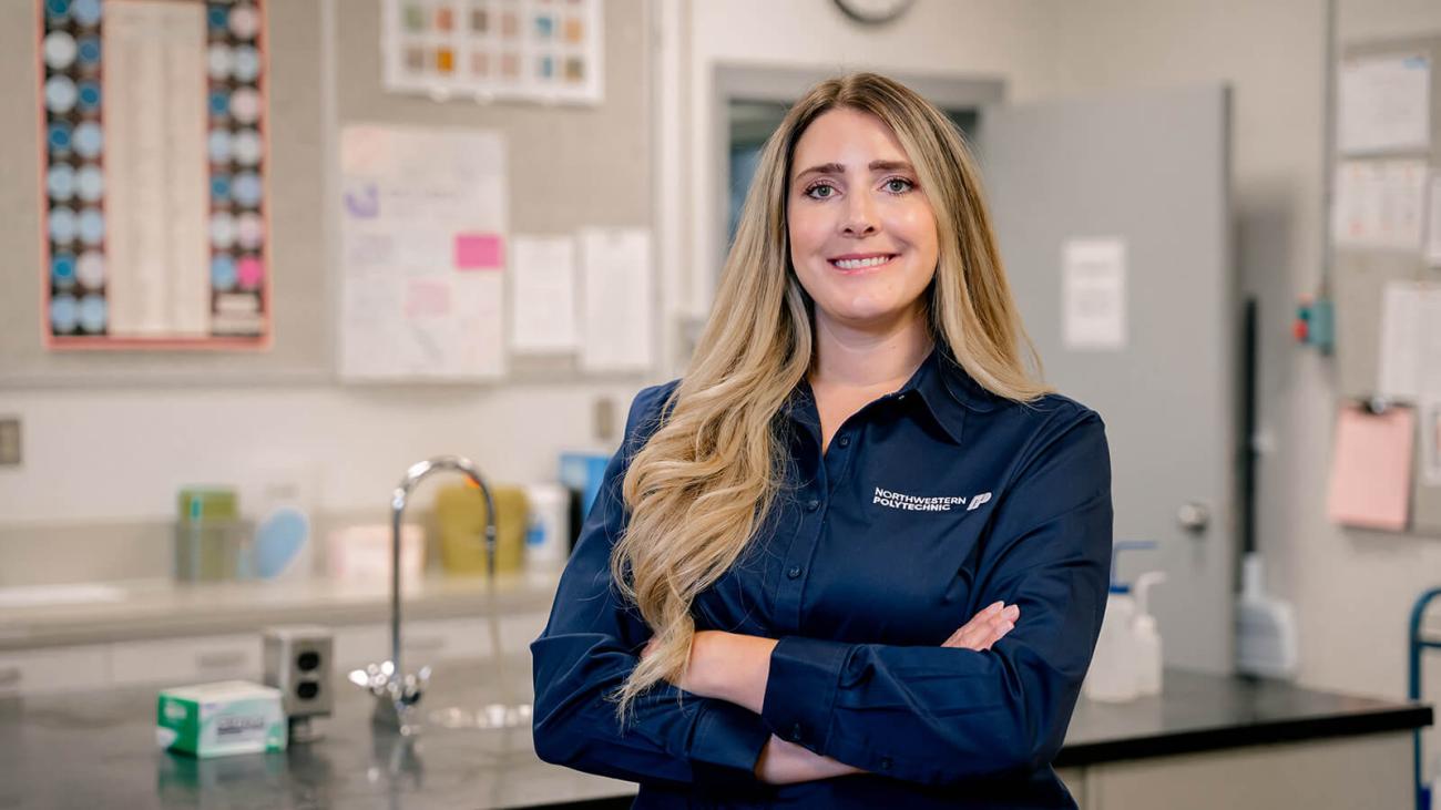 Kristy Honing, Vet Tech program instructor posing in a lab