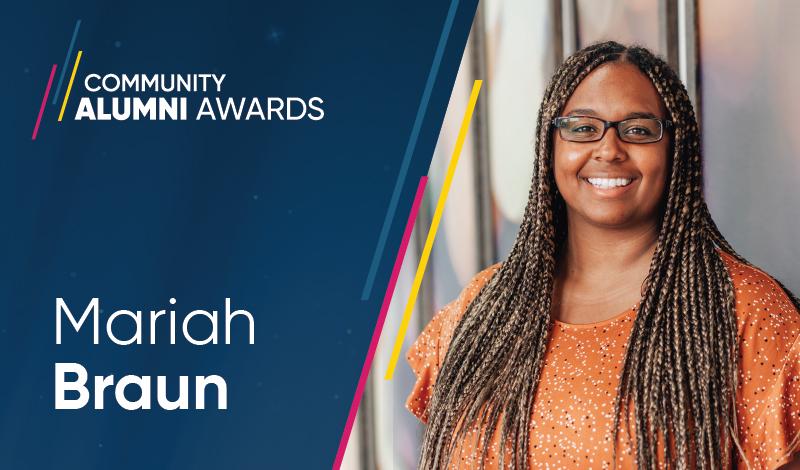 Mariah Braun, Alumni Entrepreneurship Award recipient.