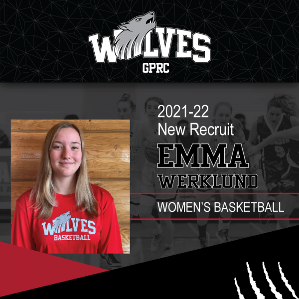 GPRC Wolves Women's Basketball New Recruit, Emma Werklund.