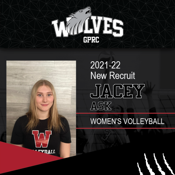 GPRC Wolves Women's Volleyball New Recruit, Jacey Ask.
