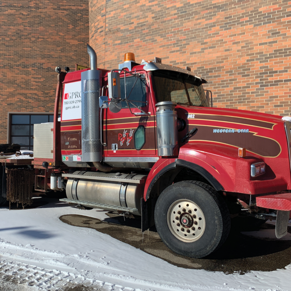 GPRC's latest tractor-trailer truck, donated by RyTy.
