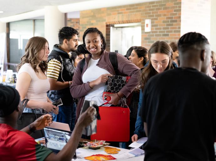 Group of students at the thriving in the city event