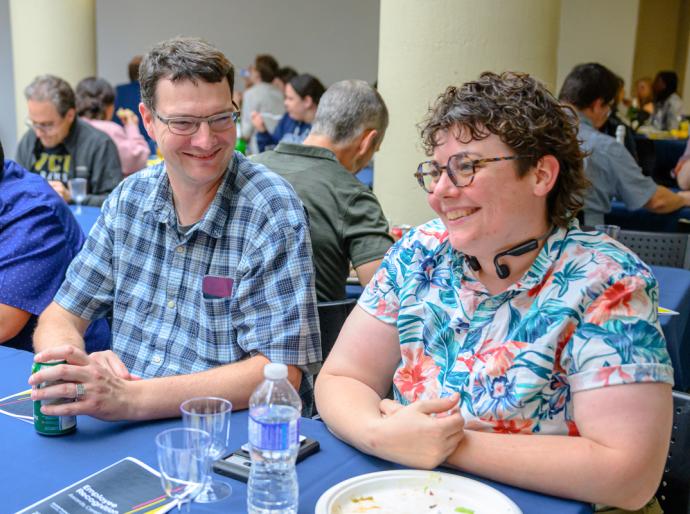Happy NWP staff members laughing