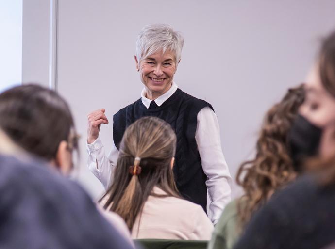 NWP instructor Melanie Matheson teaching in a classroom