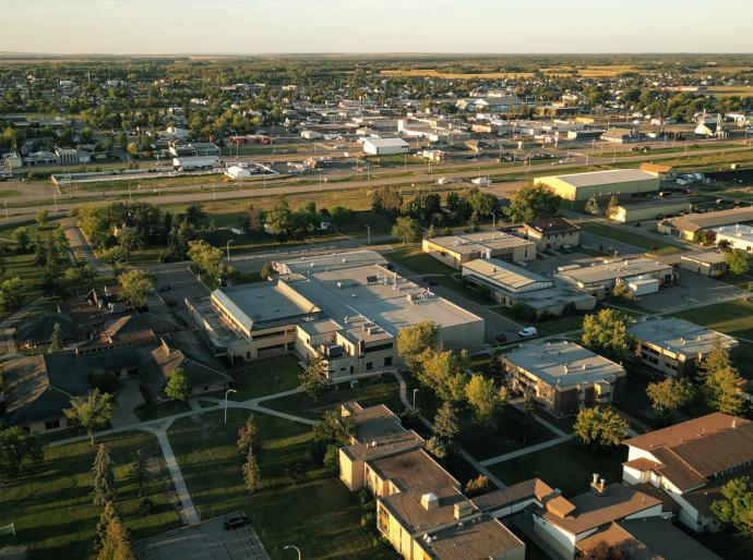Aerial view of Fairview Campus