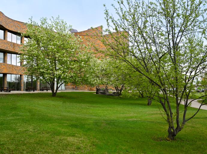 Grande Prairie campus in the summer