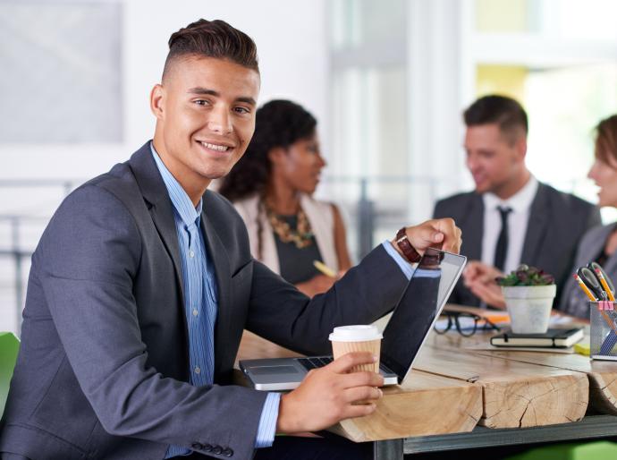 Smartly dressed man in a business meeting