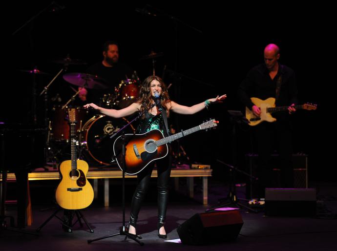 Country superstar, Tenille Townes on stage in the Douglas J Cardinal Performing Arts Centre