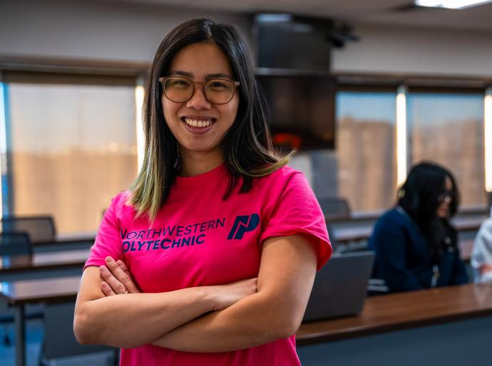 Happy international student smiling