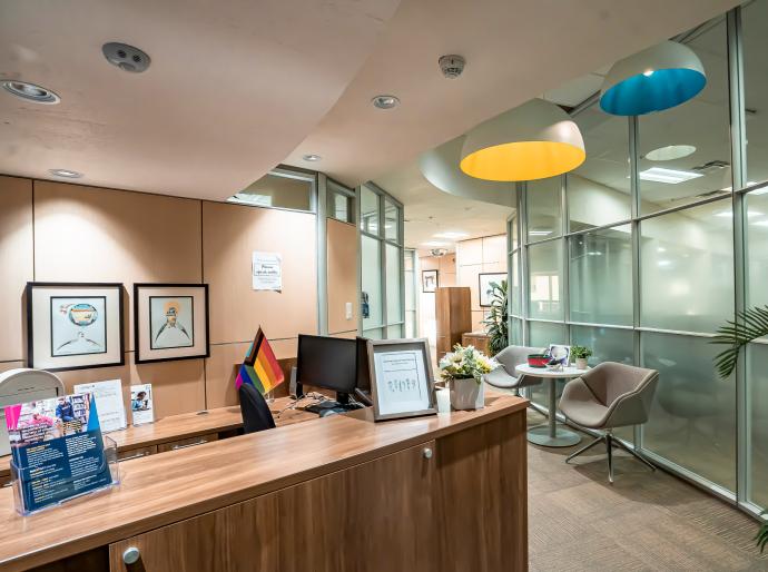 The reception area of Mental Health Services