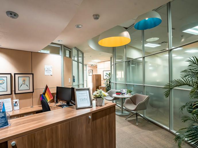 The reception area of Mental Health Services