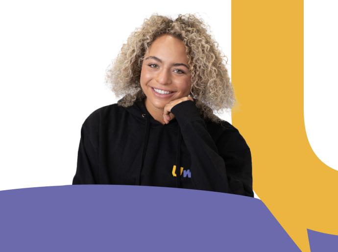 Happy young person smiling at the camera