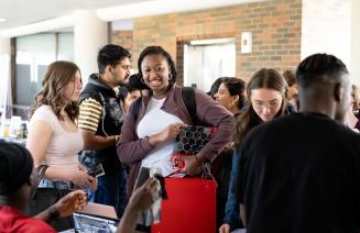 Group of students at the thriving in the city event