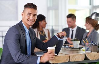 Smartly dressed man in a business meeting