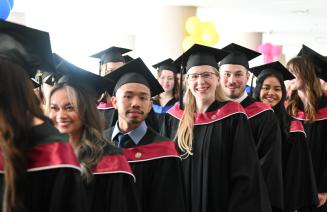 Happy graduates attending the 2025 convocation ceremony