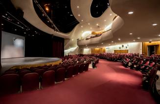 Inside of the Douglas J Cardinal Performing Arts Centre