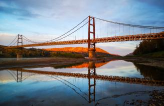 Dunvegan bridge at sunset
