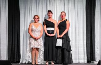 Community Alumni Award recipient, Kari Anderson flanked by NWP President and CEO, Vanesssa Sheane and BOG Chair, Shawna Miller
