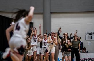 Wolves women basketball action