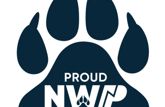 Pawprint reflecting the phrase "Proud NWP Alumni Business"