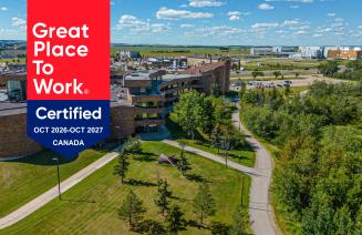 Banner depicting the great place to work certification