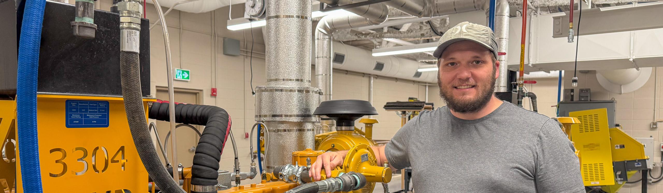 Kevin Young standing in the Millwright lab