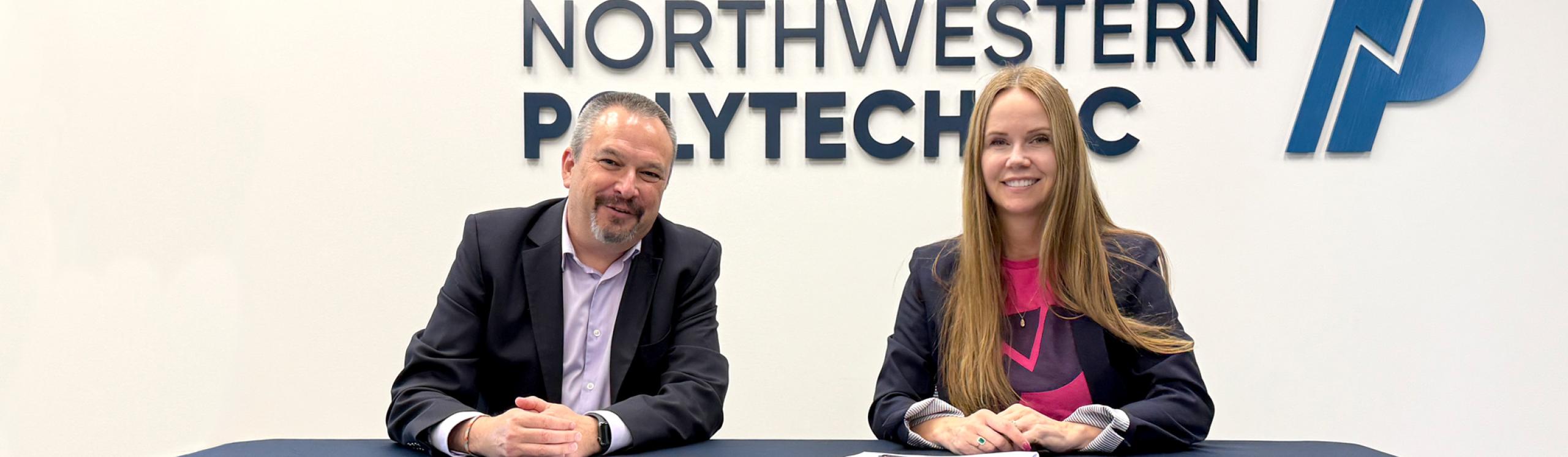 Kevin Bird, NGPS Superintendent and Dr. Jodi Schultz, NWP Vice-President Academic