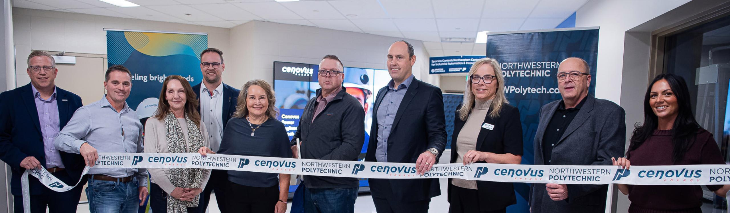 NWP Board Chair and President & CEO along with Cenovus Executive and Elected Officials cutting the ribbon of the new facility